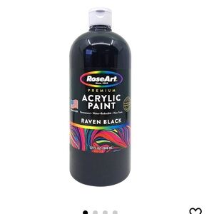 RoseArt Acrylic Paint Raven Black 32oz
Bottle new